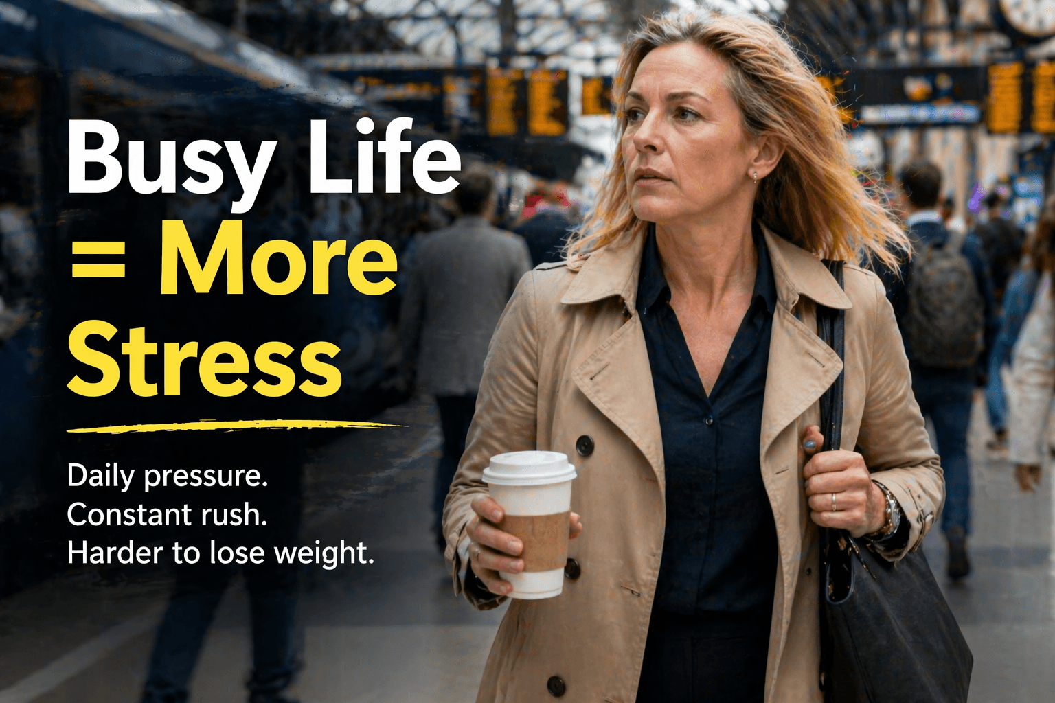 How a Busy Lifestyle Increases Stress and Slows Weight Loss