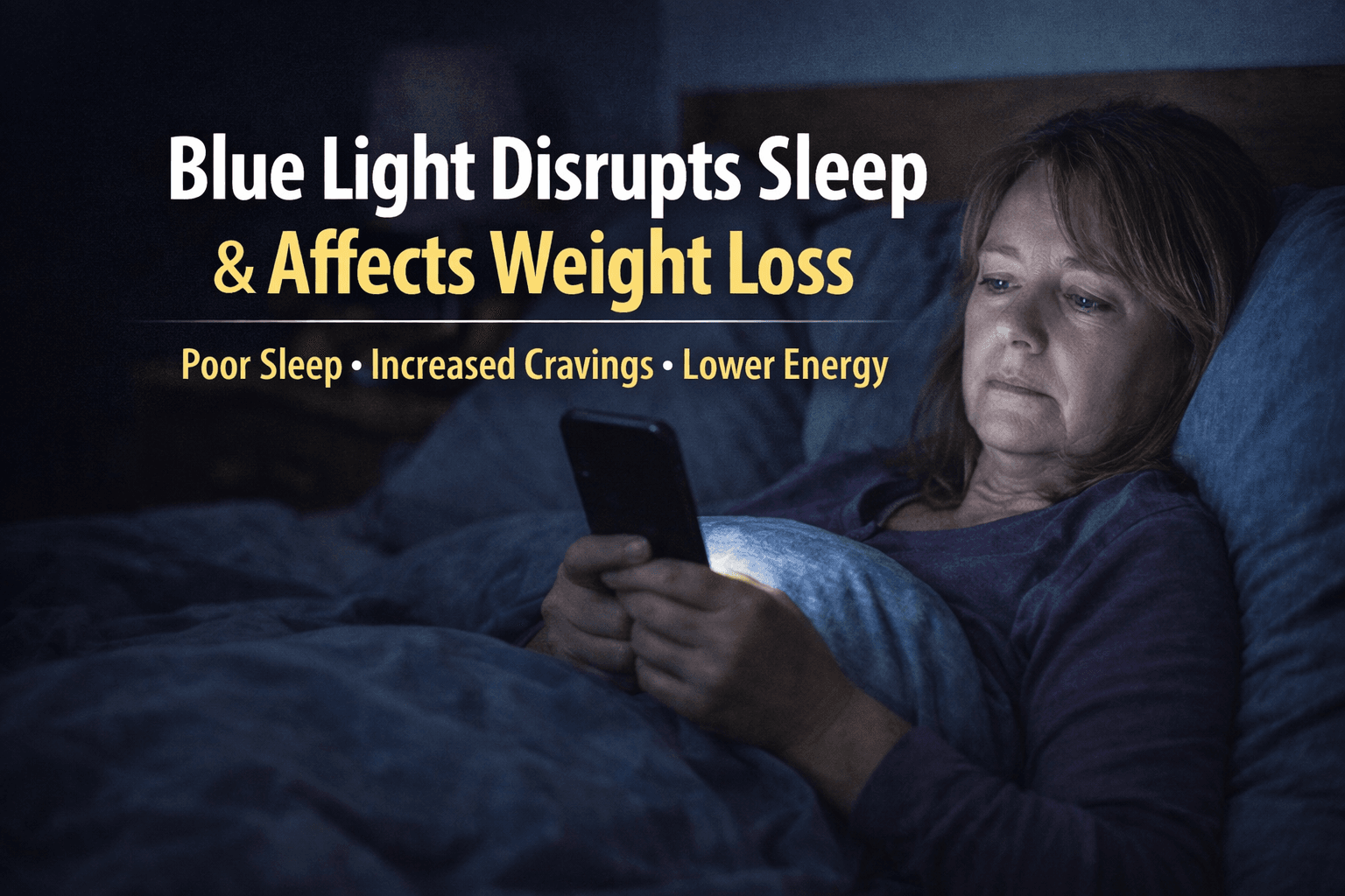 How Blue Light at Night Disrupts Sleep and Affects Weight Loss
