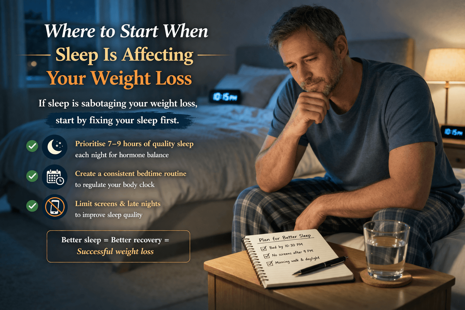 The Best Place to Start If Sleep Is Ruining Your Weight Loss