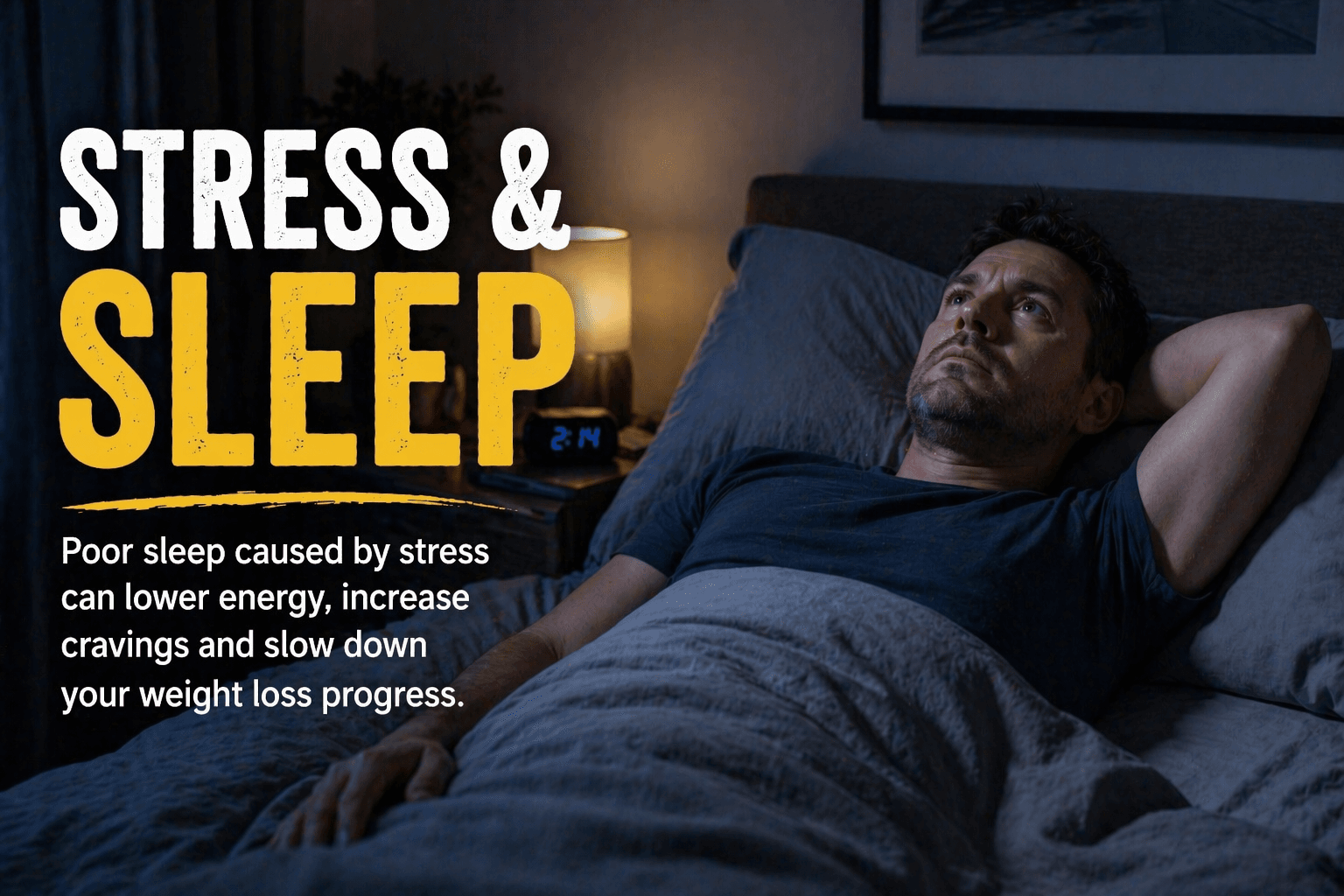 How Stress Disrupts Sleep and Slows Weight Loss Progress